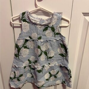 Mud Pie Light Blue Floral Ruffle Dress size 2T
